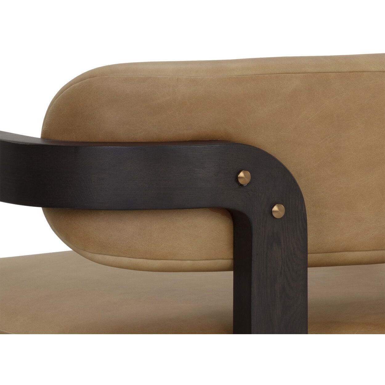 Madrone Brown / Ludlow Sesame Leather Lounge Chair